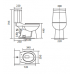 Close Coupled Water Closet (Two-piece)